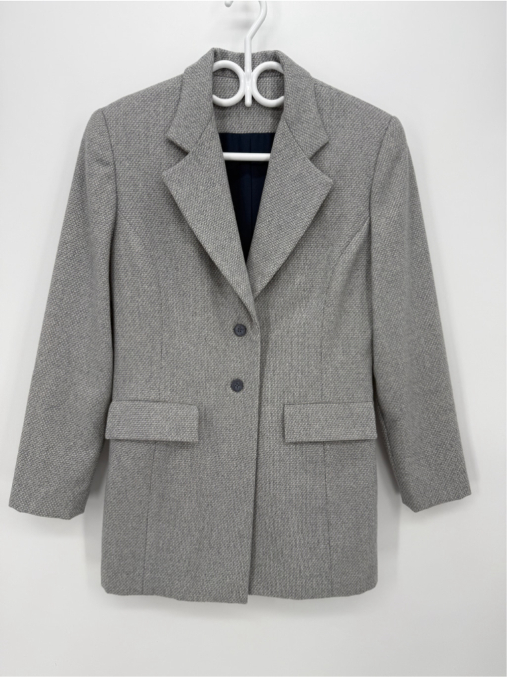 Vintage Classic Gray Blazer with Blue Lining size 10